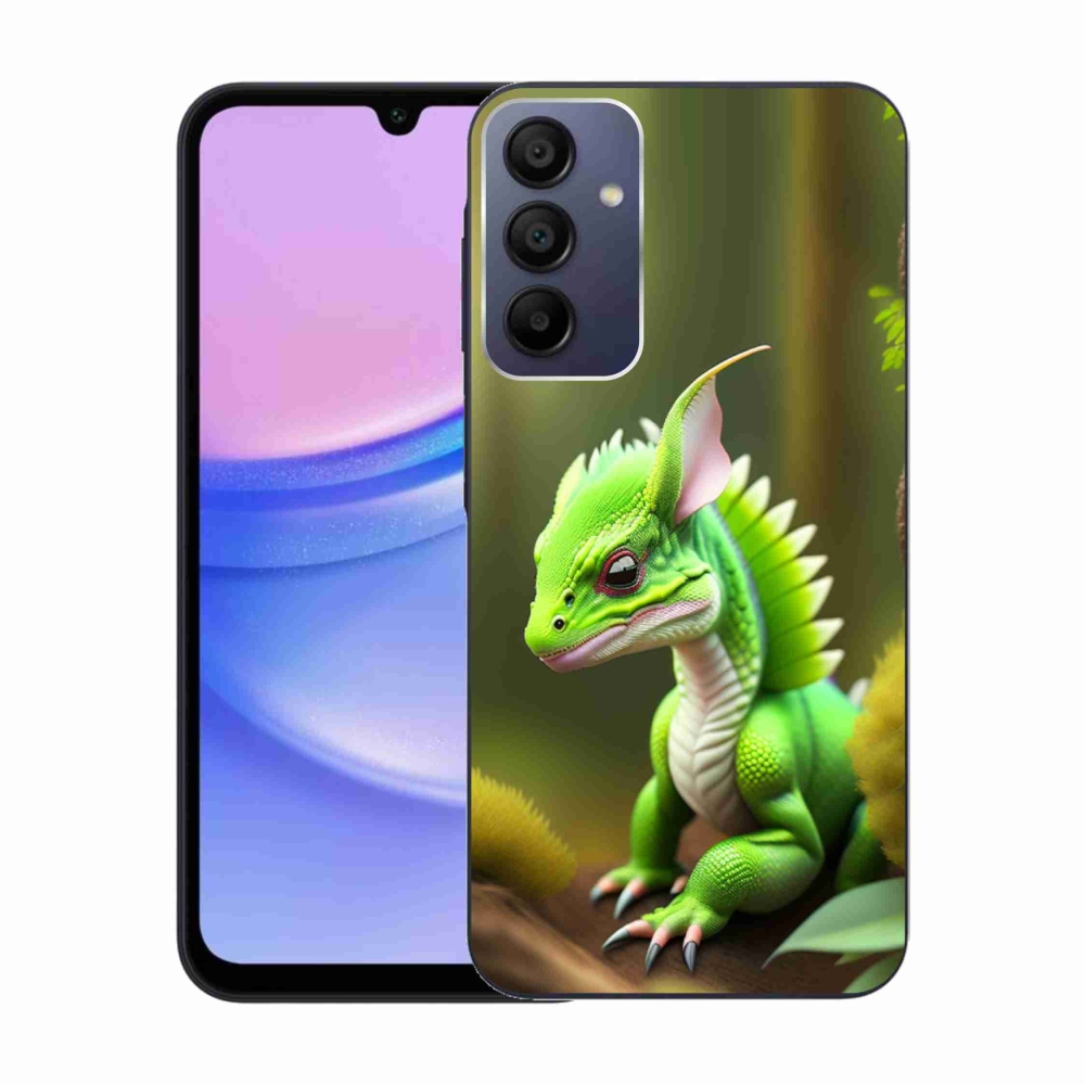 Gél védőhuzat mmCase Samsung Galaxy A15 4G/5G - zöld sárkányhoz