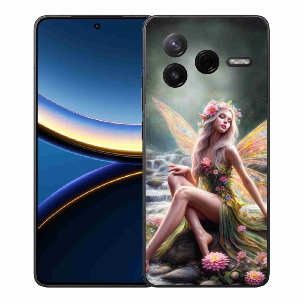 Gél borítás mmCase a Xiaomi Poco F7 Pro - pillangó nőhöz 1