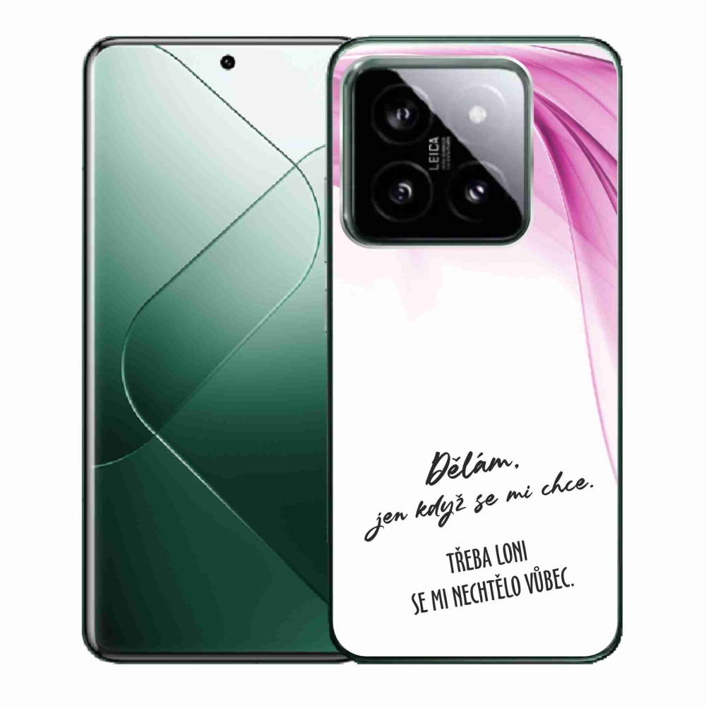 Gél borító mmCase a Xiaomi 14-hez - vicces szöveg 12 fehér háttérrel