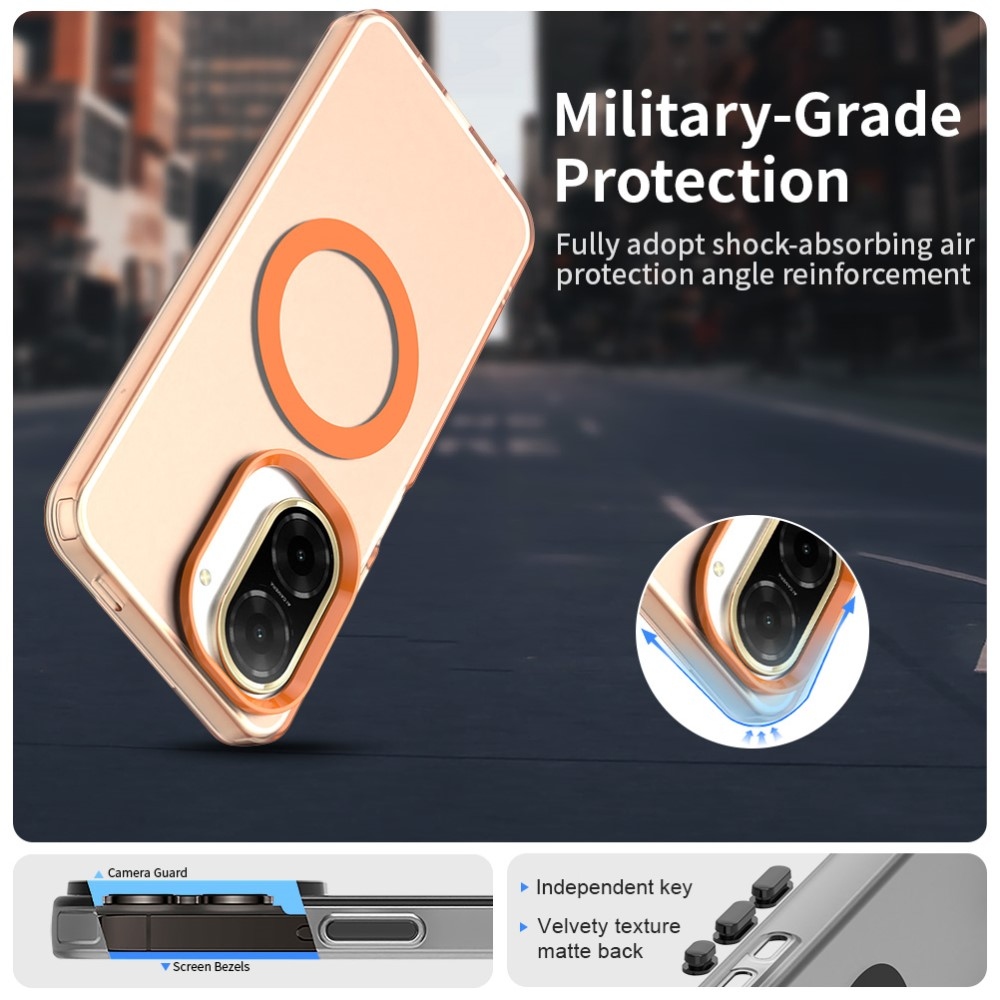 Candy zselés tok MagSafe-val Xiaomi Redmi A5 (171.7x77.8x8.3mm) - narancssárga színűre