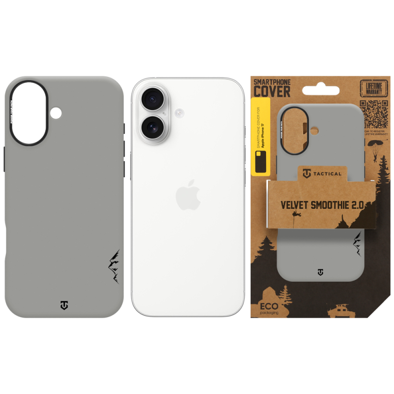 Tactical MagForce Velvet Smoothie 2.0 tok az Apple iPhone 17-hez, „Foggy” kivitelben