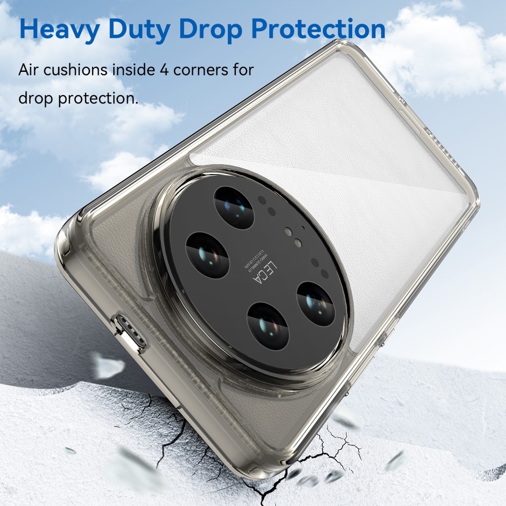 Gél tok fix hátlappal a Xiaomi 14 Ultra számára - szürke