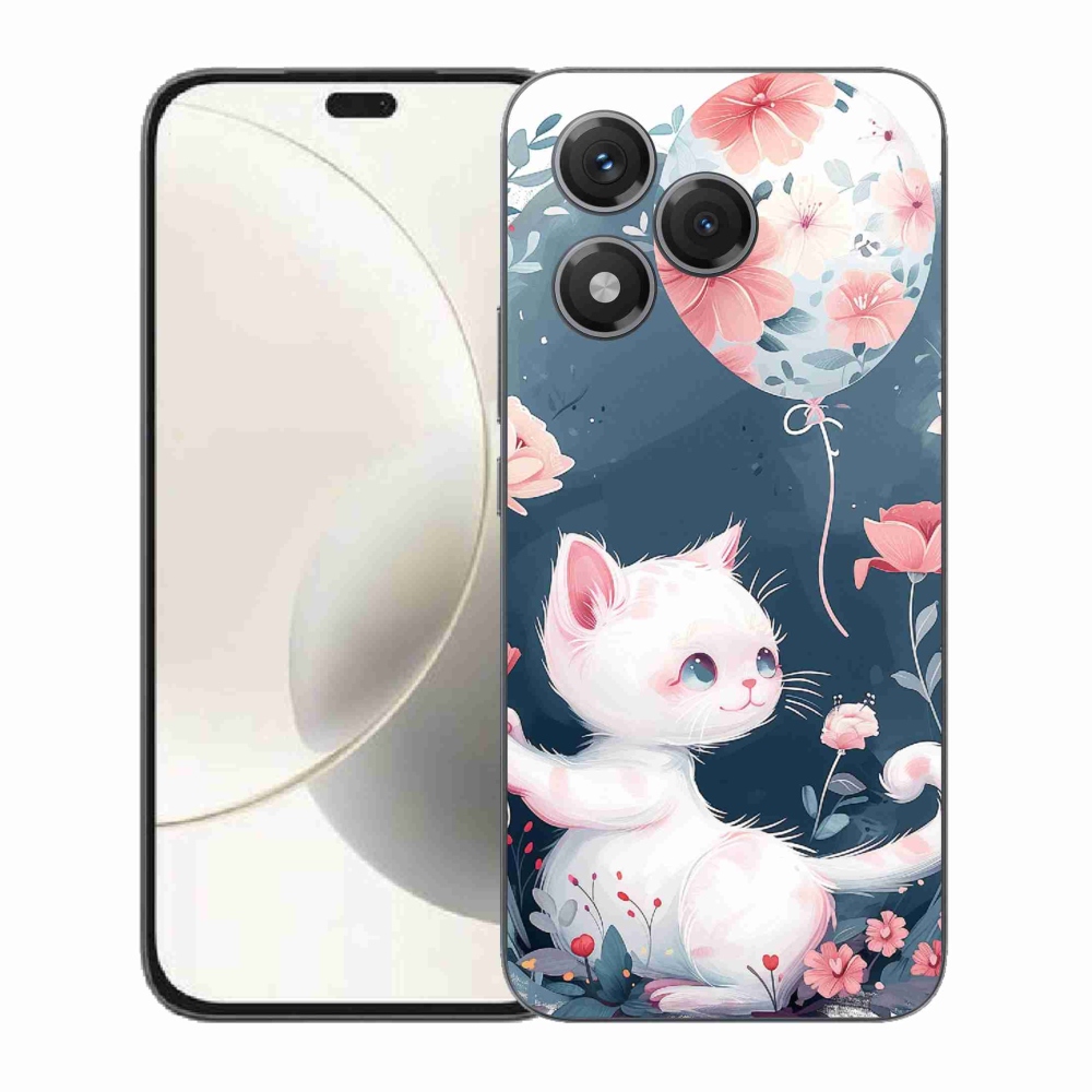 Zselés borítás mmCase a Honor 400 Lite-hoz - cica lufival