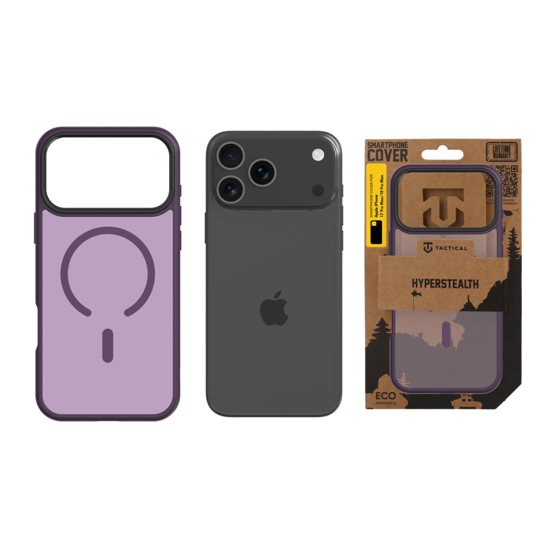 Tactical MagForce Hyperstealth tok az Apple iPhone 17 Pro Max/18 Pro Max készülékekhez, Burgundy Smoke színben