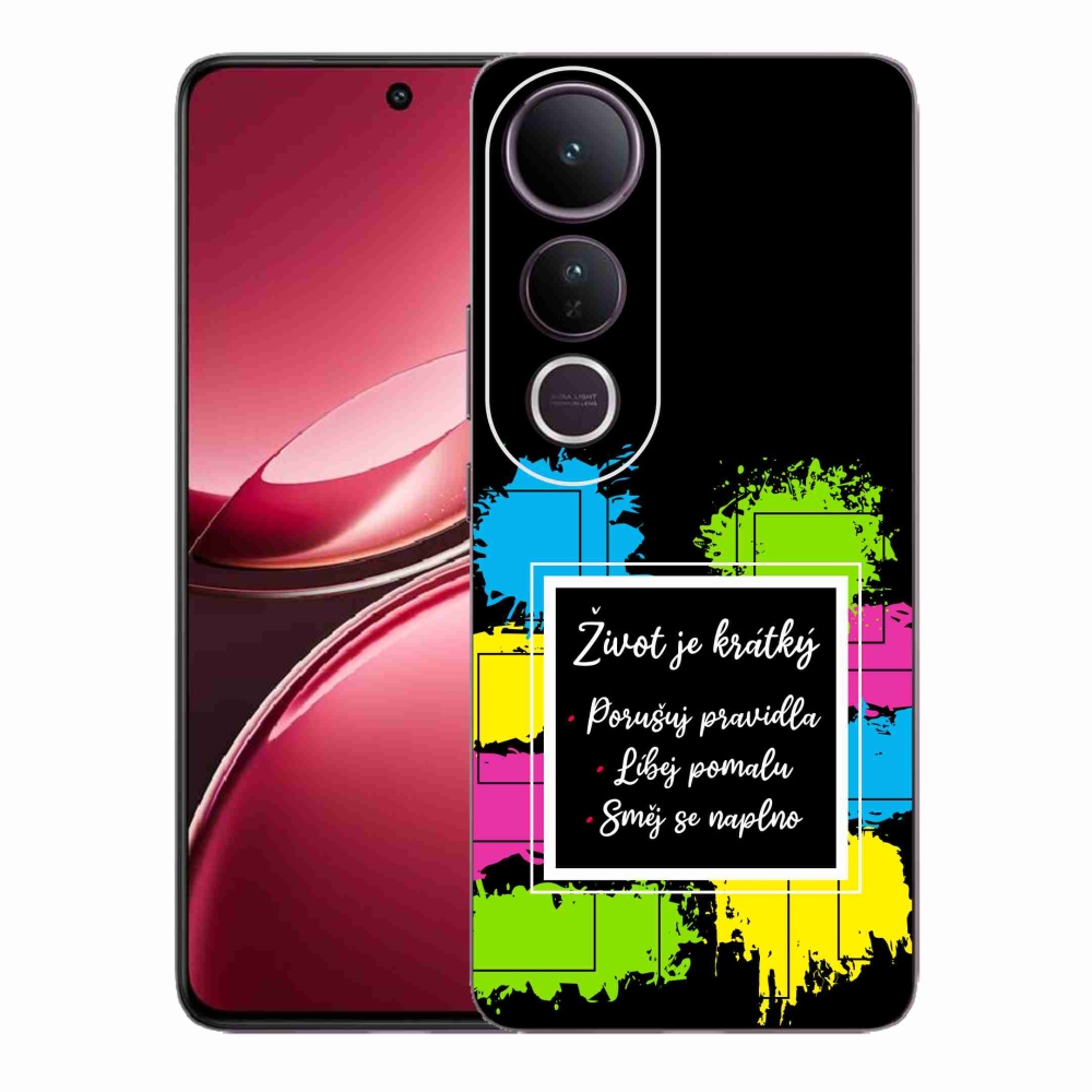 Gél borítás mmCase a Vivo V50 Lite 4G/5G készülékre - Idézet 5 fekete háttér