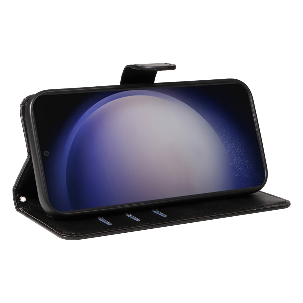 Póló alakú könyvtáska Samsung Galaxy S24+/S25+ készülékhez - fekete