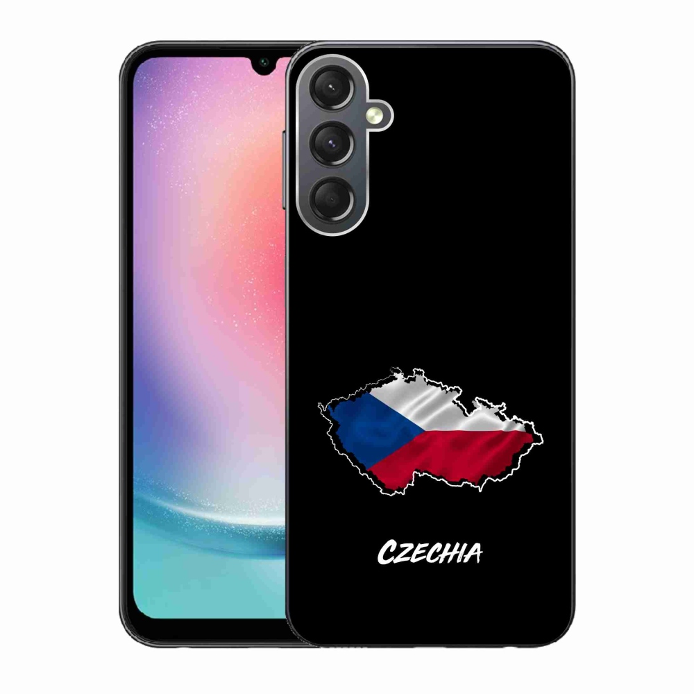 Gél borítás mmCase Samsung Galaxy A24 - Csehország fekete háttérrel