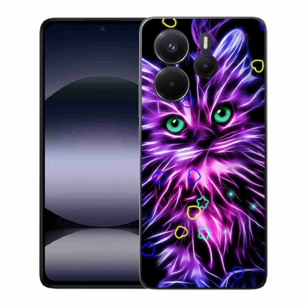 Gél borító mmCase a Xiaomi Redmi Note 14-hez - absztrakt macska