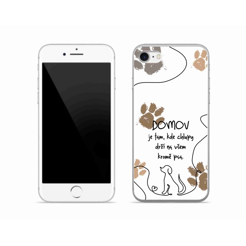 Gél borítás mmCase iPhone SE (2022) - kutyás motívum fehér háttérrel