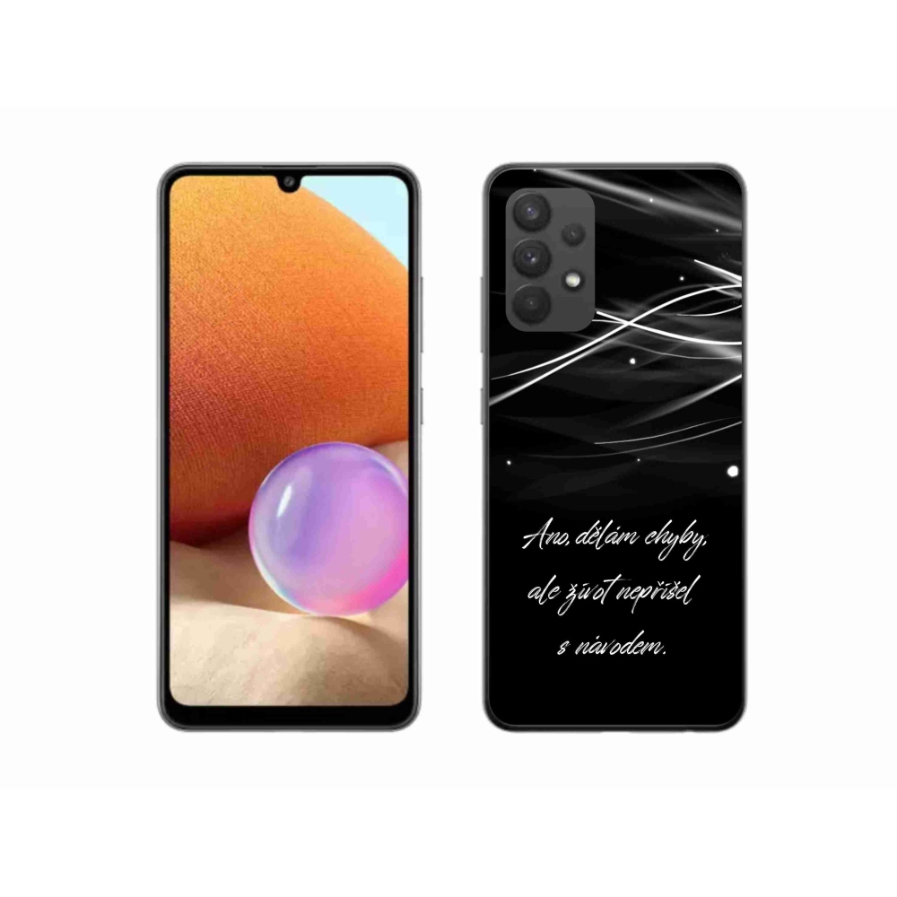 Gél borítás mmCase Samsung Galaxy A32 4G - idézem fekete háttérrel