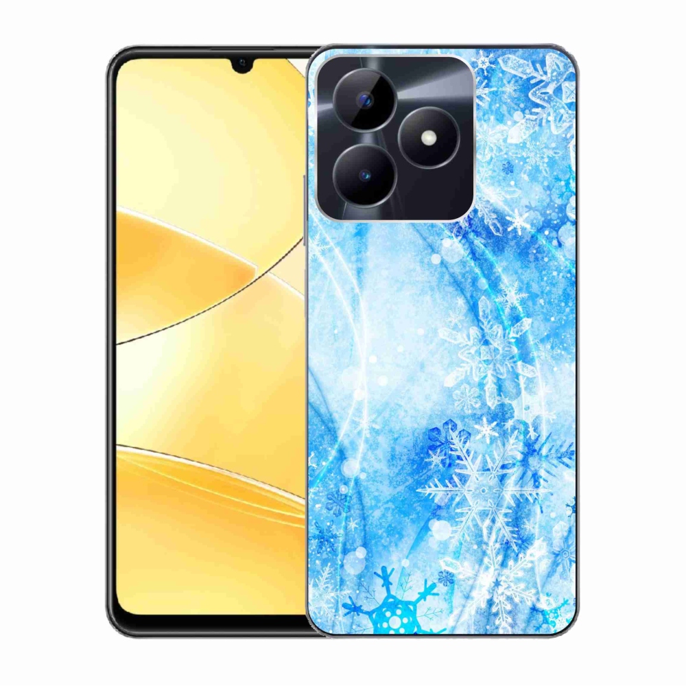 Gél borító mmCase a Realme C51/C53 készülékhez - hópelyhek