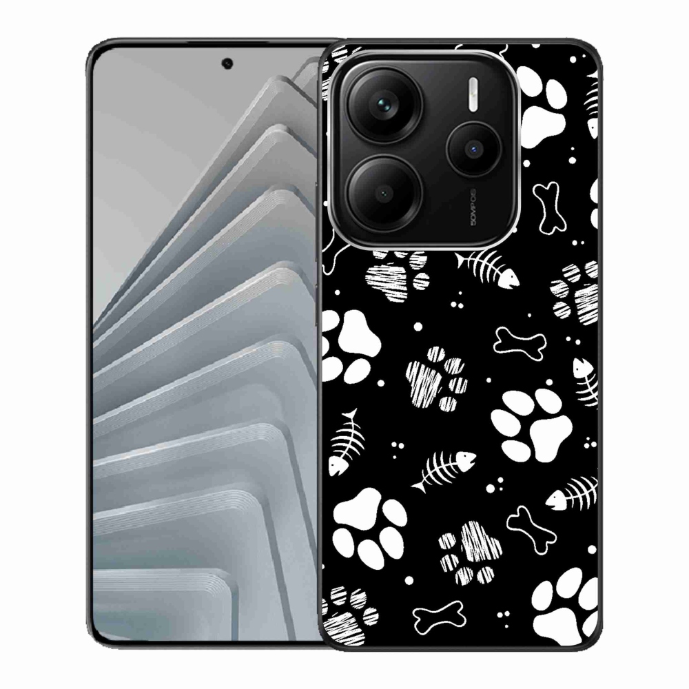 Gél borítás mmCase a Xiaomi Redmi Note 14 5G számára - kutyamancsok