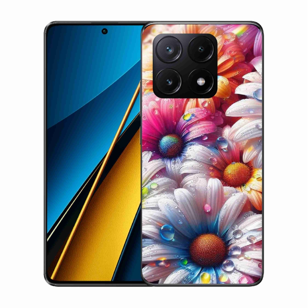 Gél borítás mmCase a Xiaomi Poco X6 Pro 5G számára - színes százszorszépek