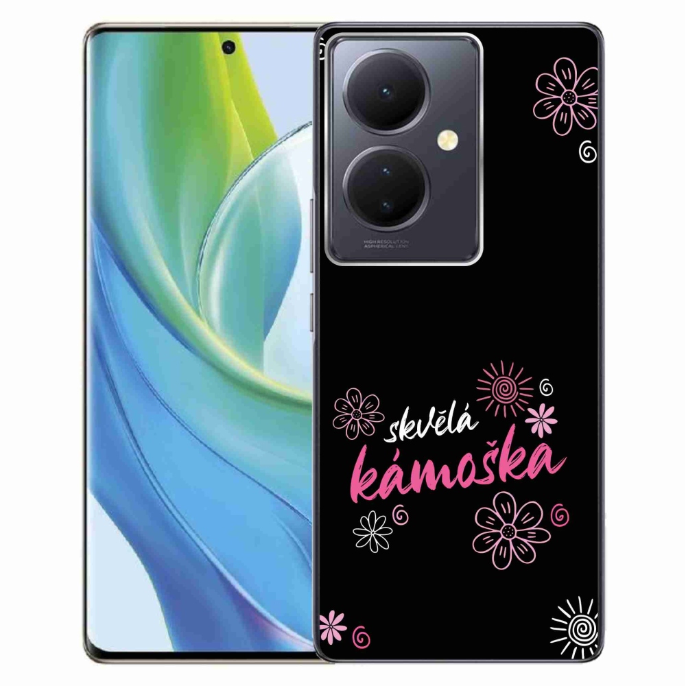 Gél borító mmCase a Vivo V29 Lite 5G-n - nagyszerű haver fekete háttérrel