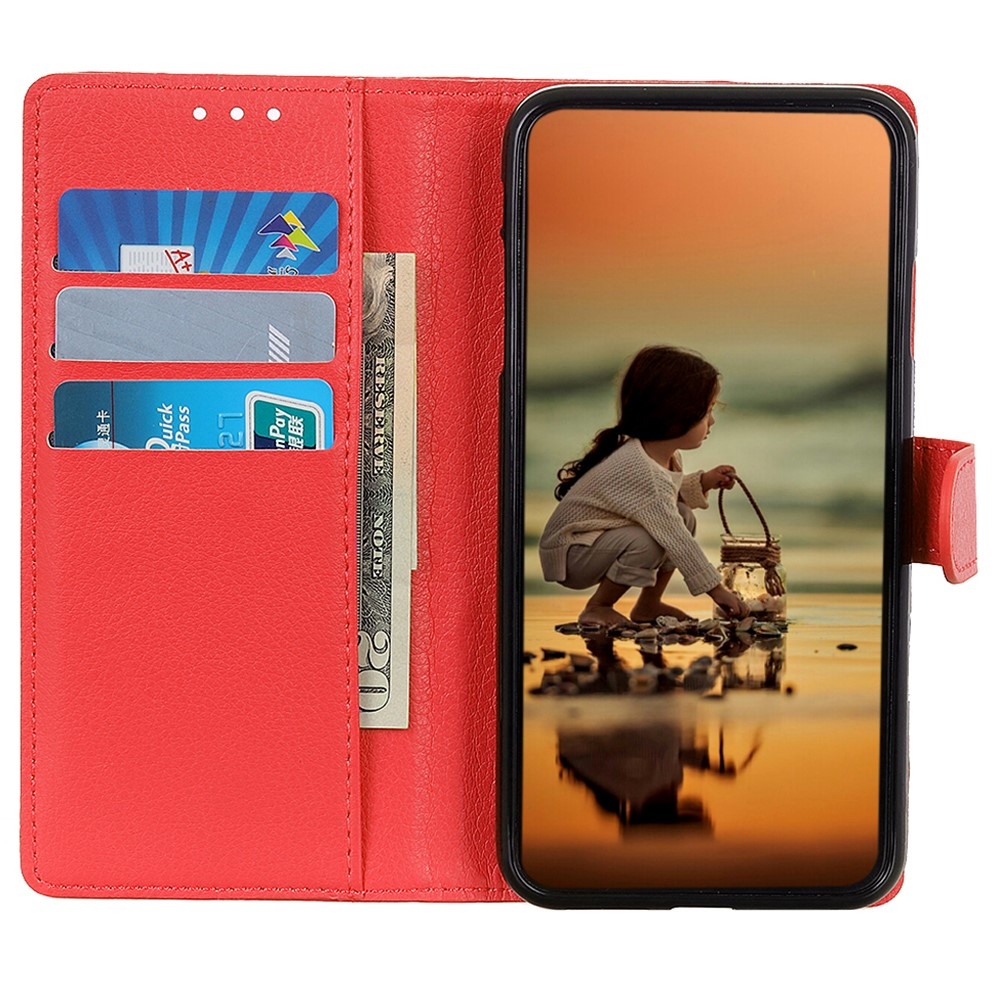 Litchie könyvtáska Honor X8b-hez - piros