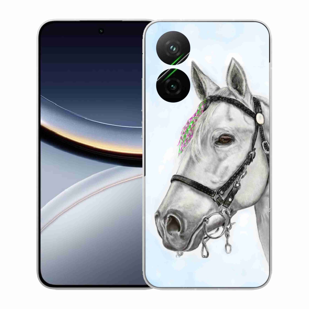 Gél borítás mmCase a Xiaomi Poco F7 5G-hez - fehér ló 1