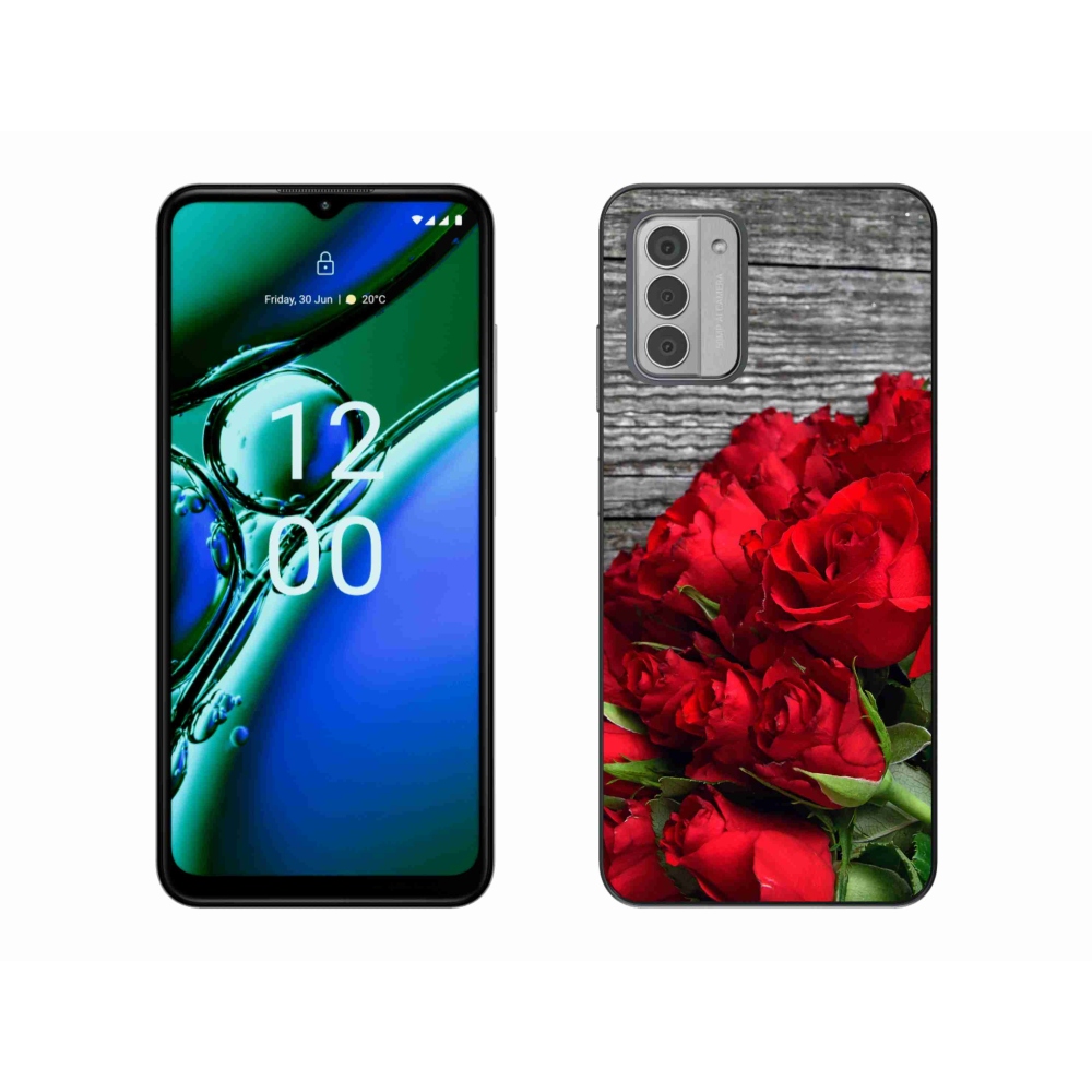Zselés borítás mmCase a Nokia G42 készülékhez - piros rózsa