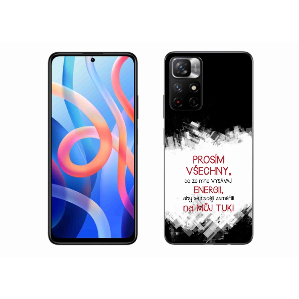 Gél borító mmCase a Xiaomi Redmi Note 11S 5G-hez - vicces szöveg 1 piros