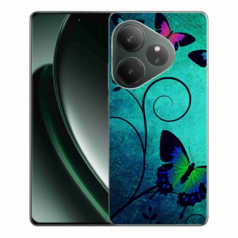 Gél borítás mmCase a Realme GT 6 5G/GT 6T 5G - színes pillangókhoz