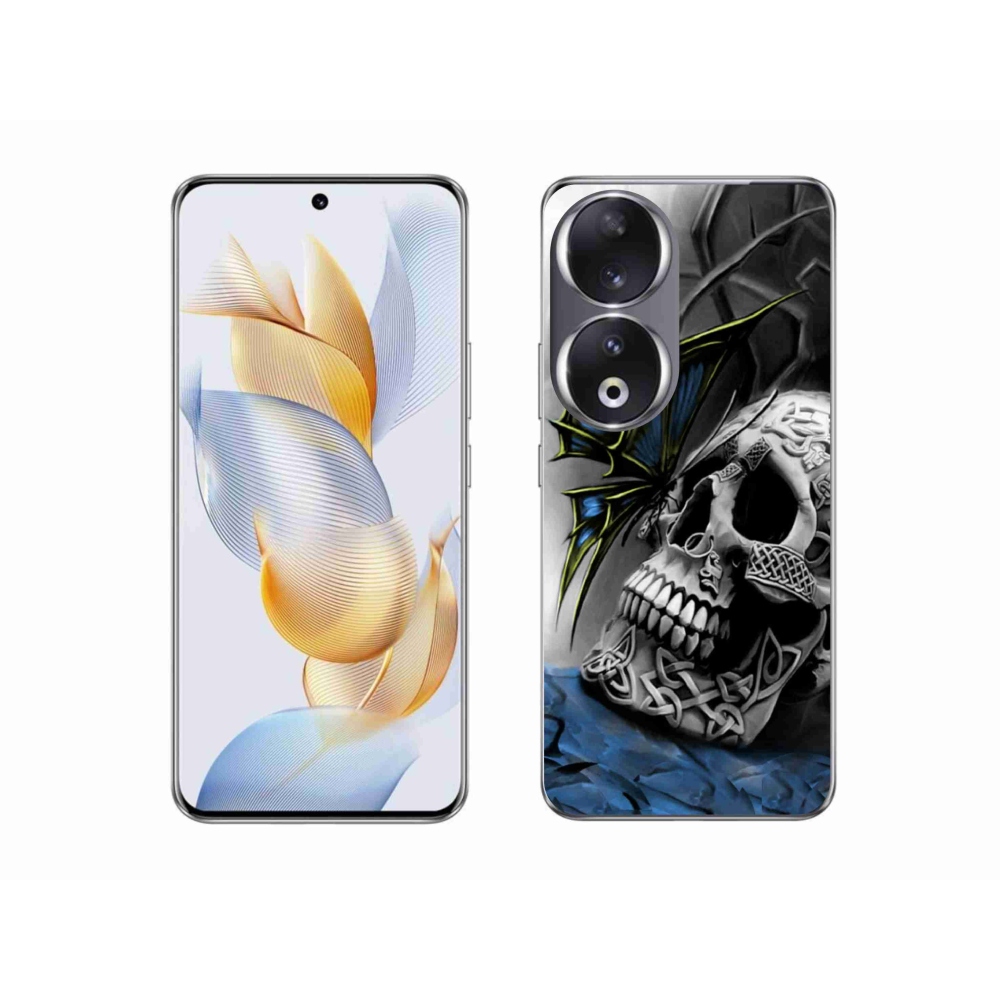 Zselés borítás mmCase a Honor 90-hez - pillangó és koponya