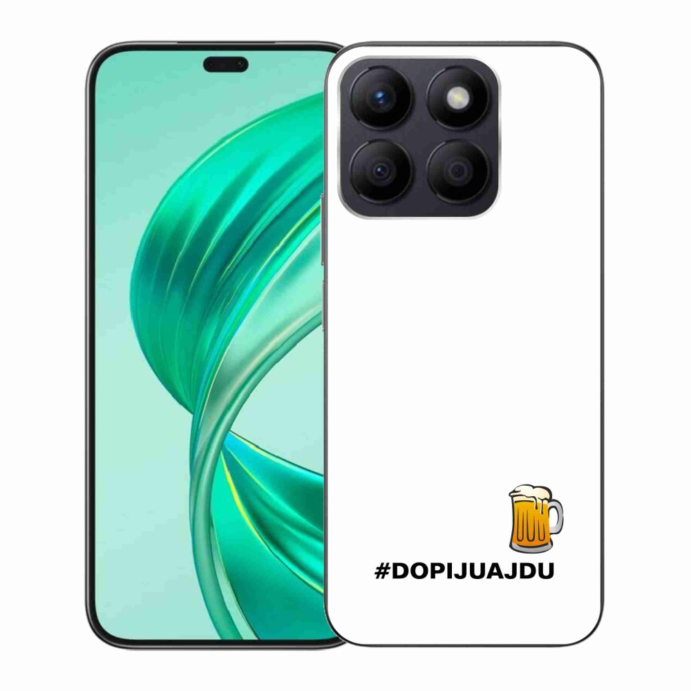 Gél borító mmCase a Honor X8b-hez - sör motívum 1 fehér háttérrel