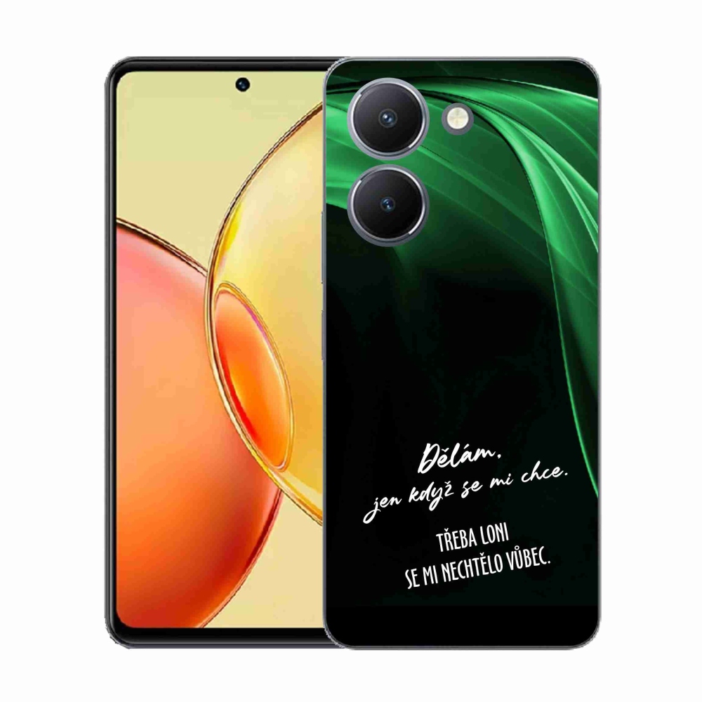 Gél borító mmCase a Vivo Y36 készülékhez - vicces szöveg 12 fekete háttér