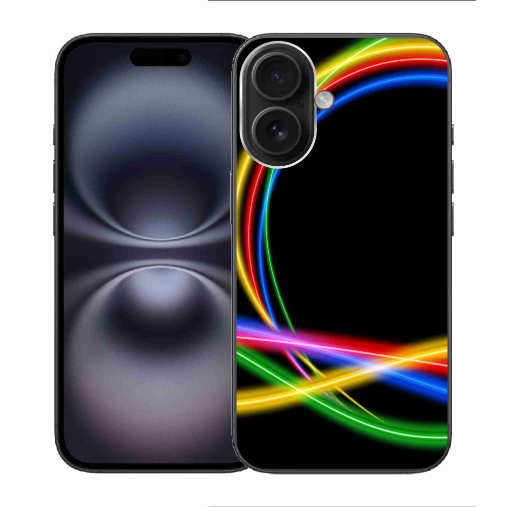 Gél tok mmCase iPhone 16 készülékhez - neon körök