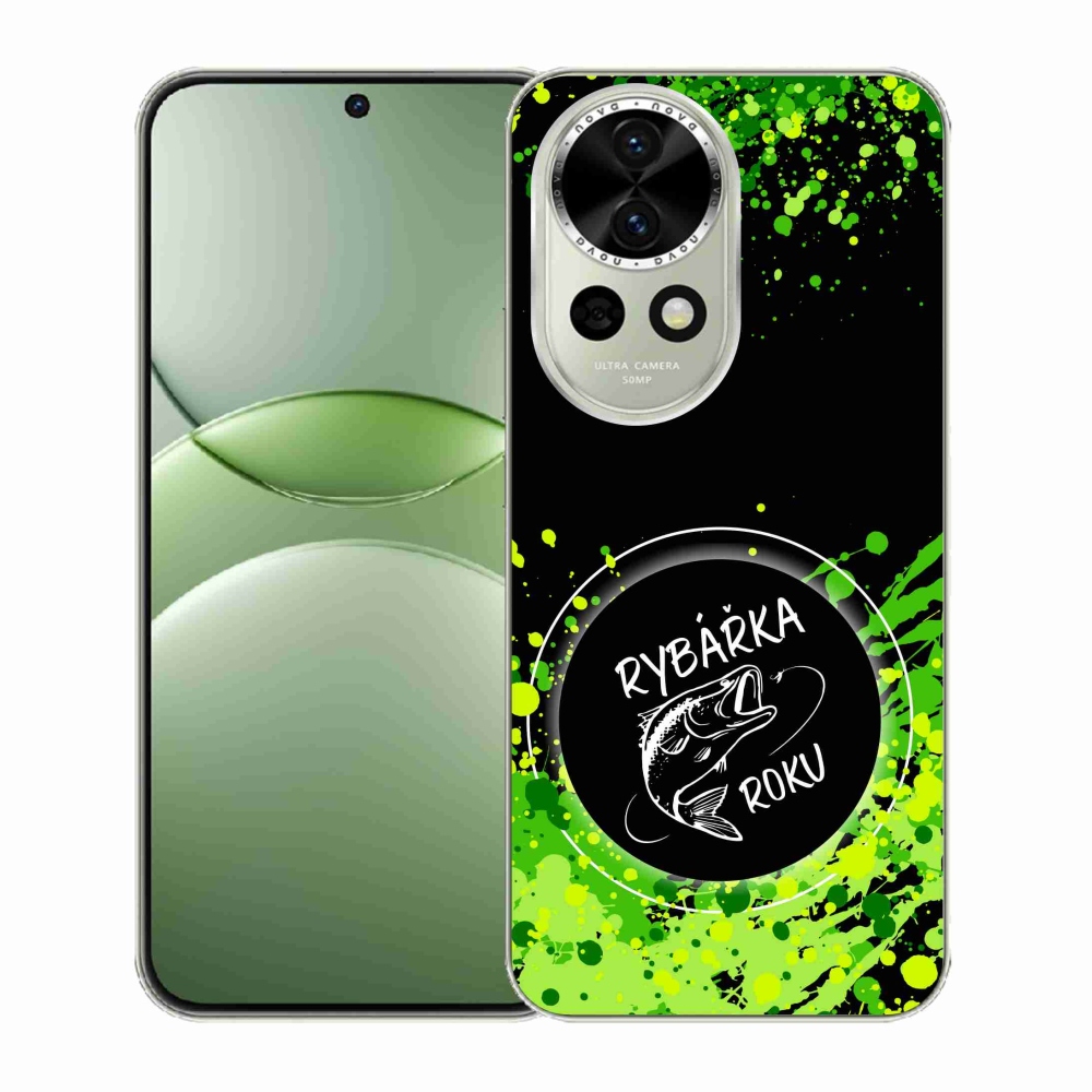 Gél borító mmCase a Huawei Nova 13 5G-n - az év horgásza fekete háttérrel