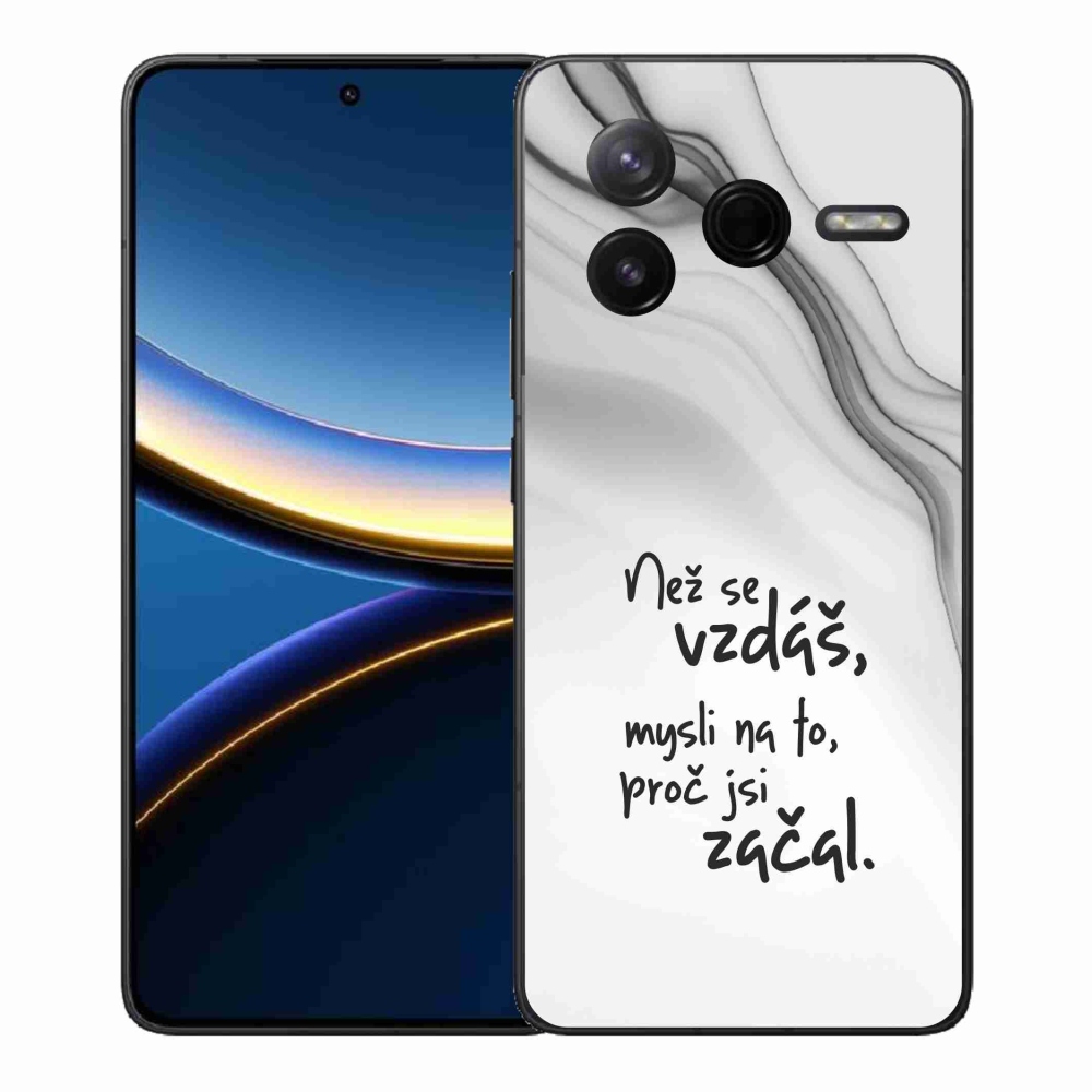 Gél borítás mmCase a Xiaomi Poco F7 Pro számára - idézet 2 fehér háttér