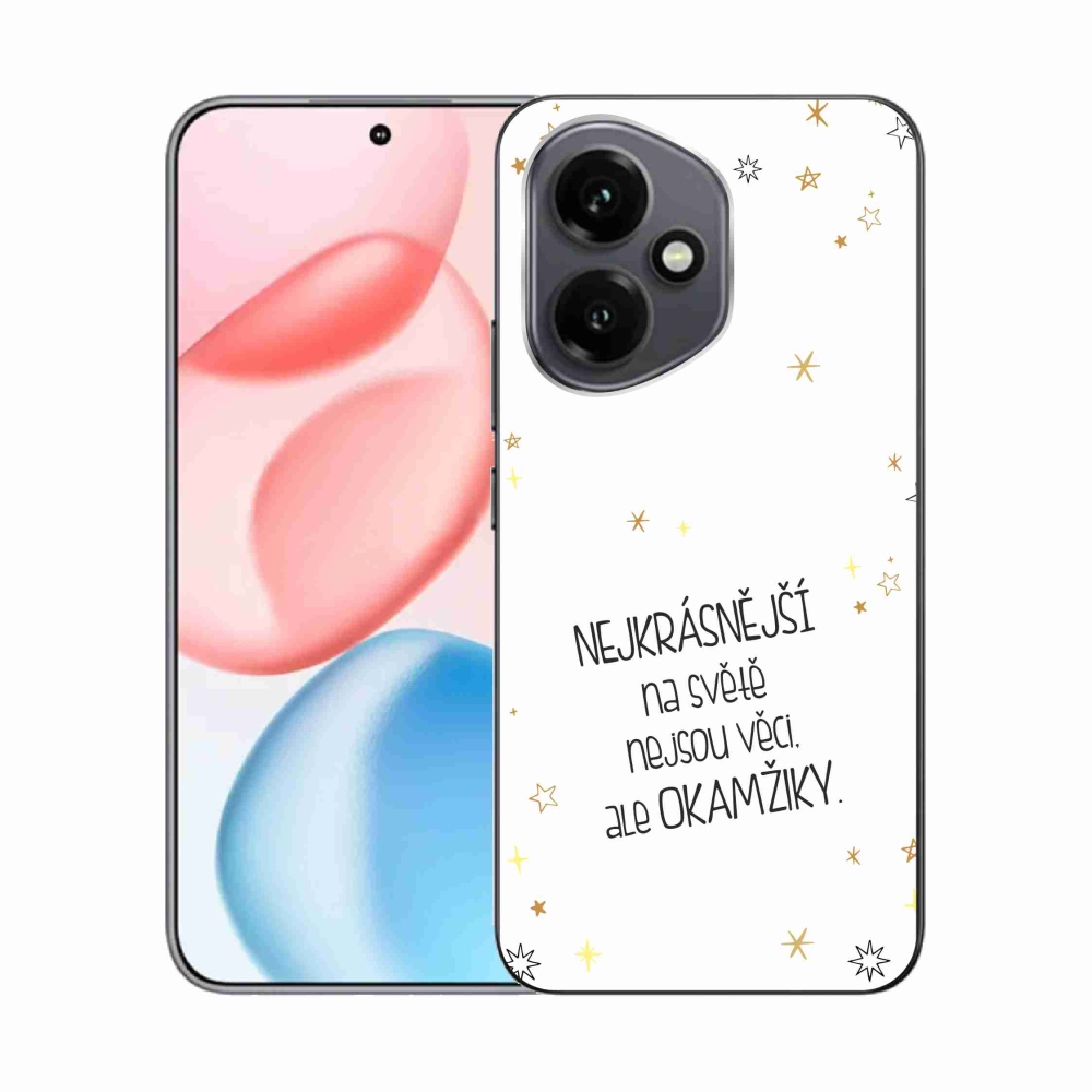 Zselés borító mmCase a Honor 400-hoz - idézet 4 fehér háttér