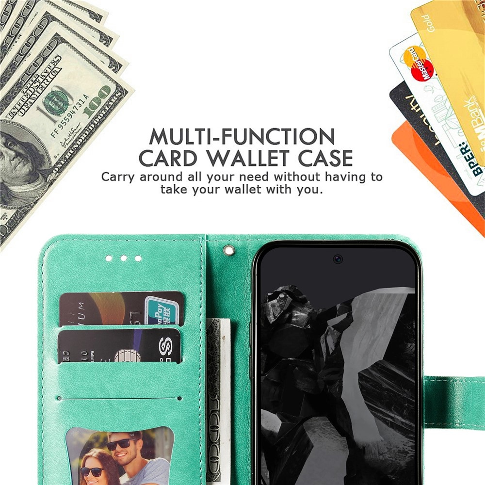 Mandala könyvtáska Google Pixel 10 Pro XL/Pixel 9 Pro XL - teal színben