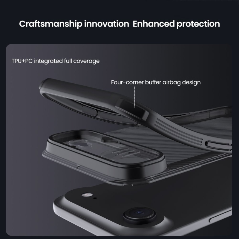 Nillkin CamShield PRO hátlap az Apple iPhone Air készülékhez Átlátszó Fekete