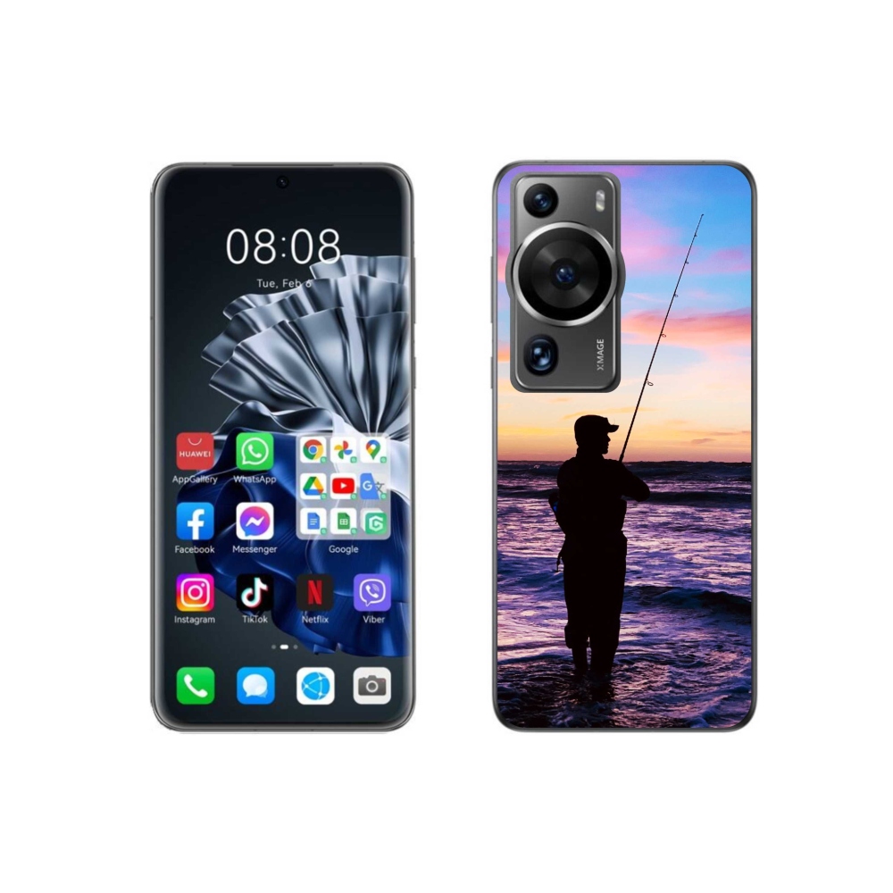 Gél borítás mmCase a Huawei P60 Pro számára - halászat 1