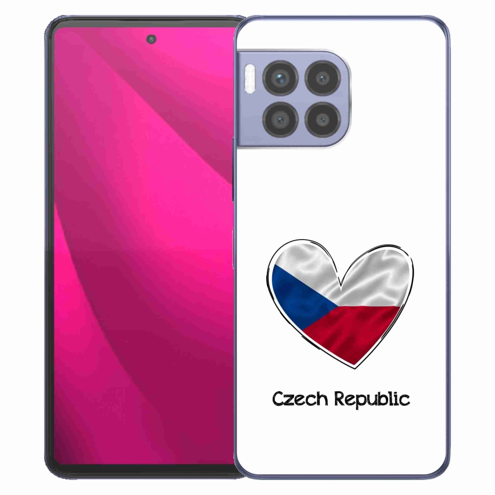 Zselés borítás mmCase a T-Mobile T Phone 2 Pro készülékhez - szív zászló fehér háttérrel