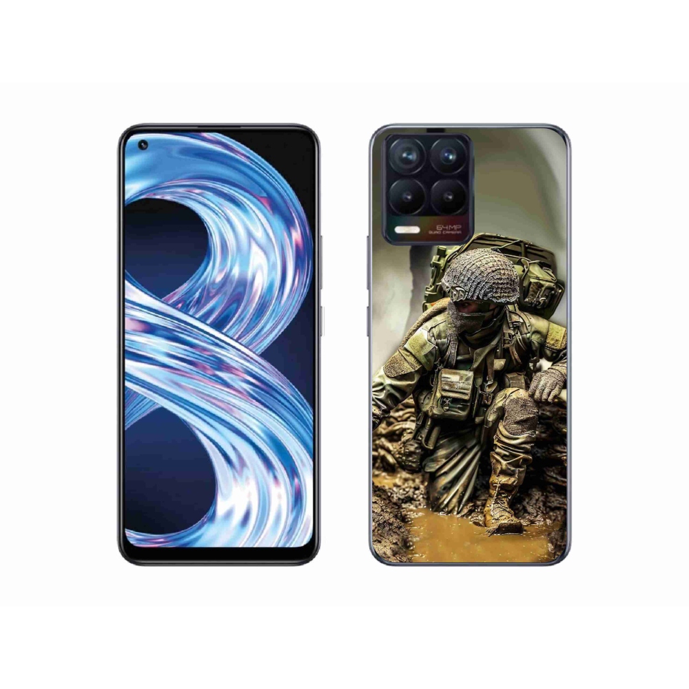 Gél borítás mmCase a Realme 8 4G-n - katona