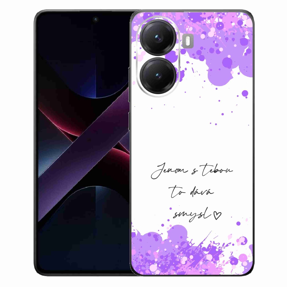 Gél borító mmCase a Xiaomi Poco X7 Pro 5G-hez - szerelmes szöveg fehér háttérrel