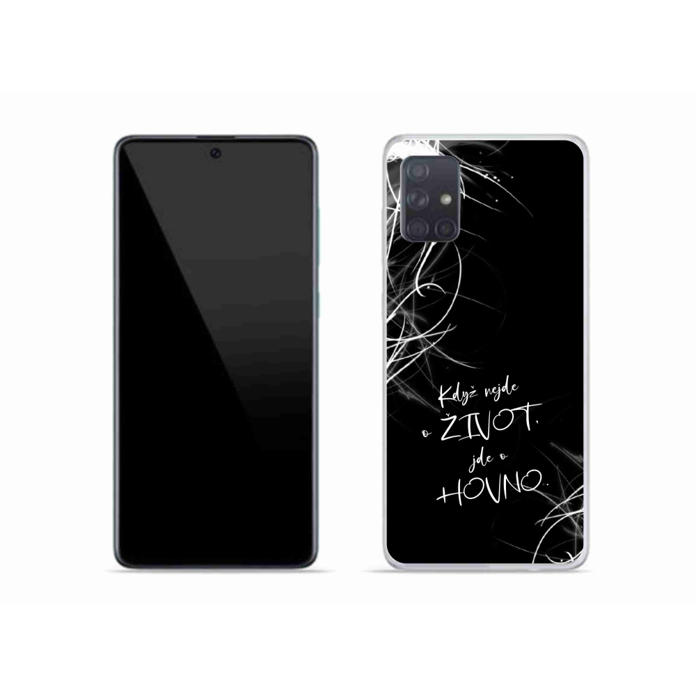 Gél borító mmCase Samsung Galaxy A51 készülékhez - vicces szöveg 16 fekete háttér