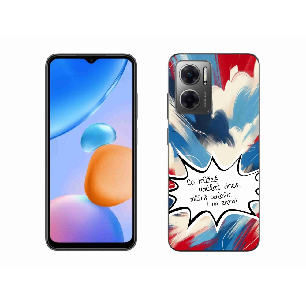 Gél borító mmCase a Xiaomi Redmi 10 5G-hez - vicces szöveg 9 fehér háttérrel