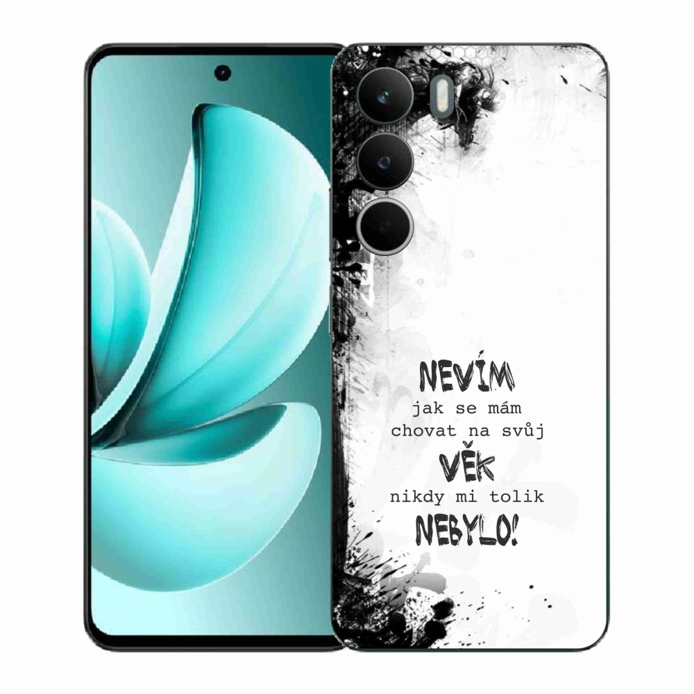 Gél borító mmCase a Realme C71 készülékhez - vicces szöveg 14 fehér háttér