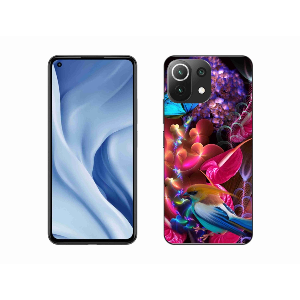 Gél borítás mmCase a Xiaomi Mi 11 Lite 4G/5G-hez - színes virágok