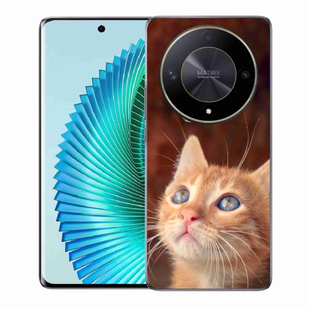 Gél borító mmCase a Honor Magic 6 Lite 5G számára - pillangó és cica