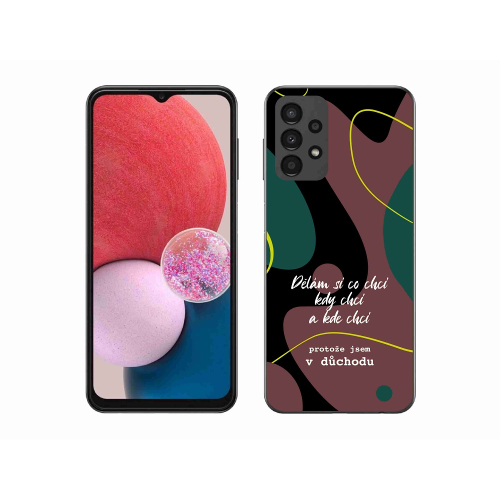 Gél borítás mmCase Samsung Galaxy A13 4G - vicces szöveg 10 fekete háttér