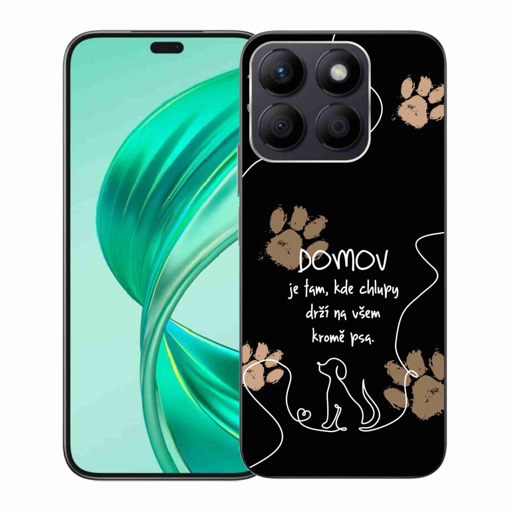 Gél borító mmCase a Honor X8b készülékhez - kutya motívum fekete háttérrel