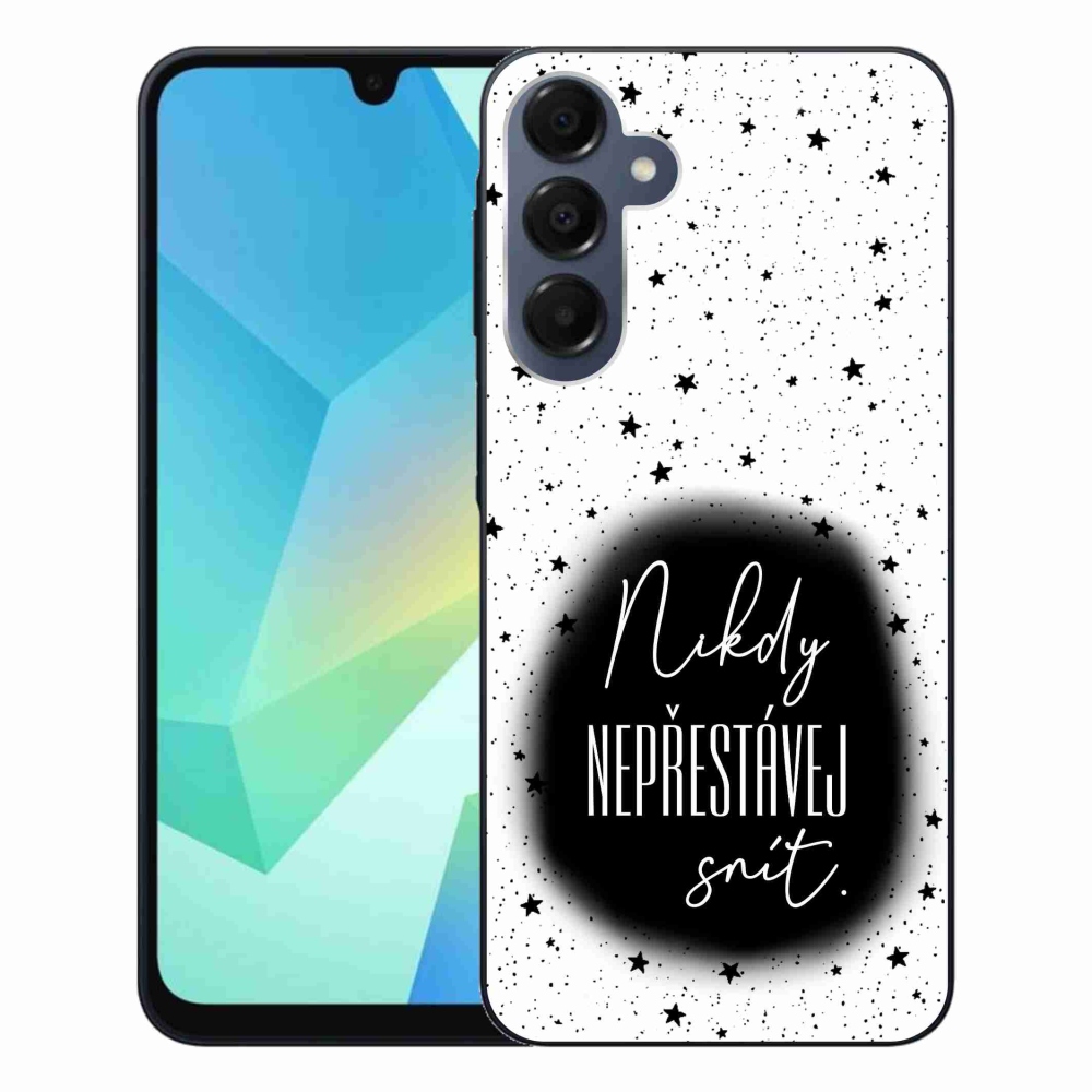 Gél borítás mmCase Samsung Galaxy A16 4G/5G - idézet 1 fekete és fehér háttérrel