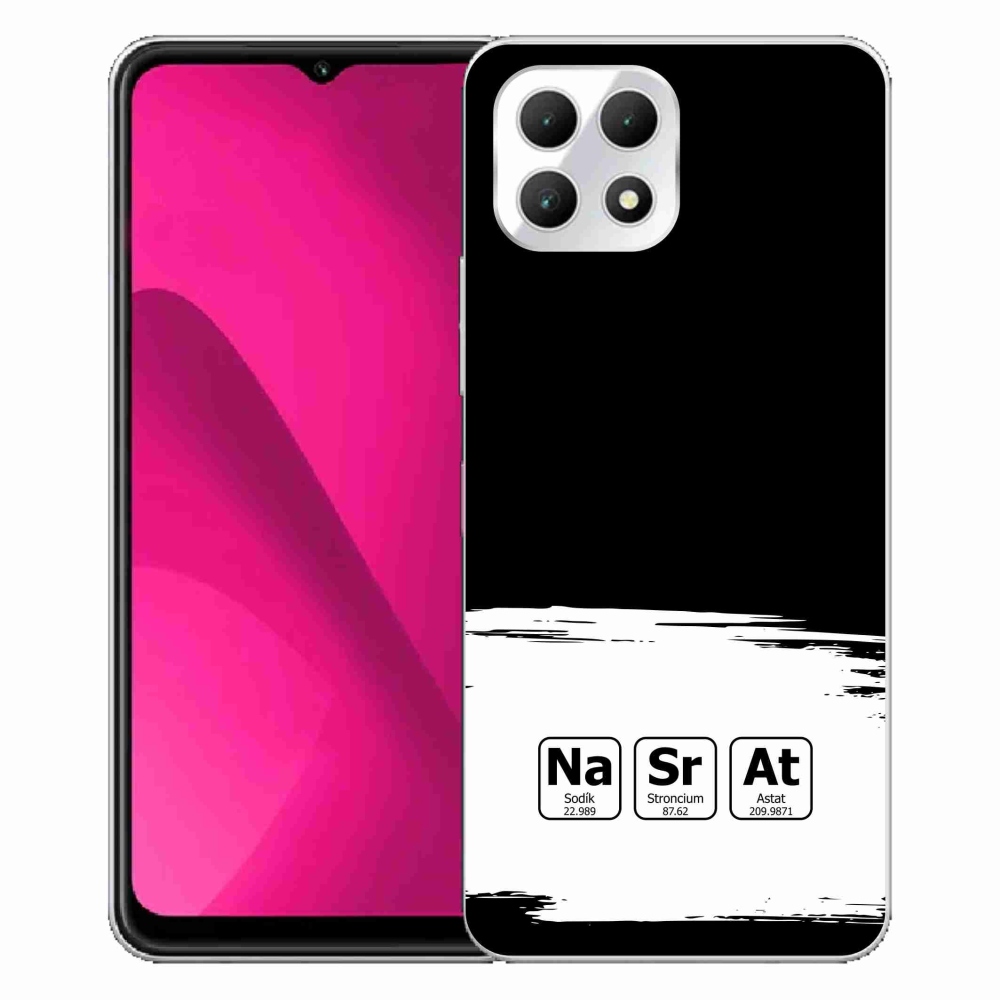 Gél borító mmCase a T-Mobile T Phone 2 készülékhez - kémiai elemek fehér és fekete háttérrel