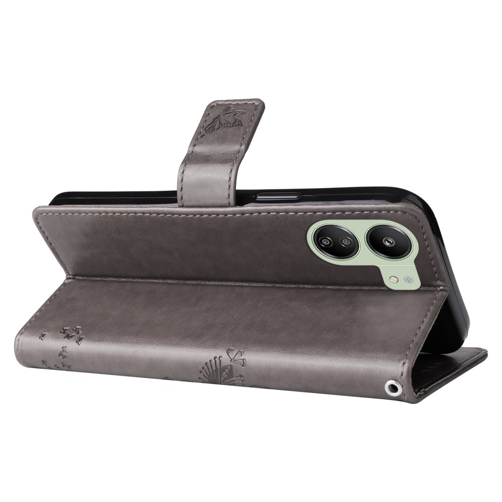 Fák könyvtáska Xiaomi Poco C65/Redmi 13C - szürke