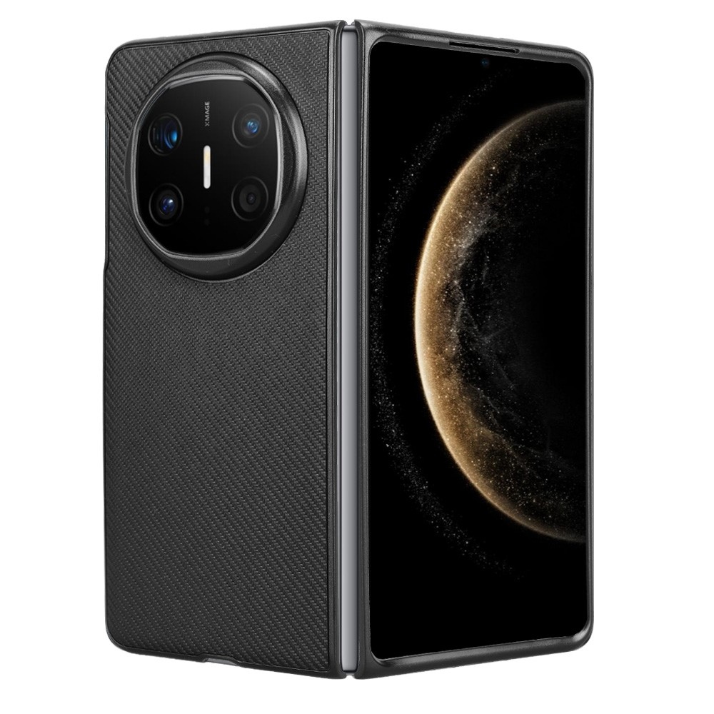 Textúrás műanyag borítás műbőrrel a Huawei Mate X6-on - fekete