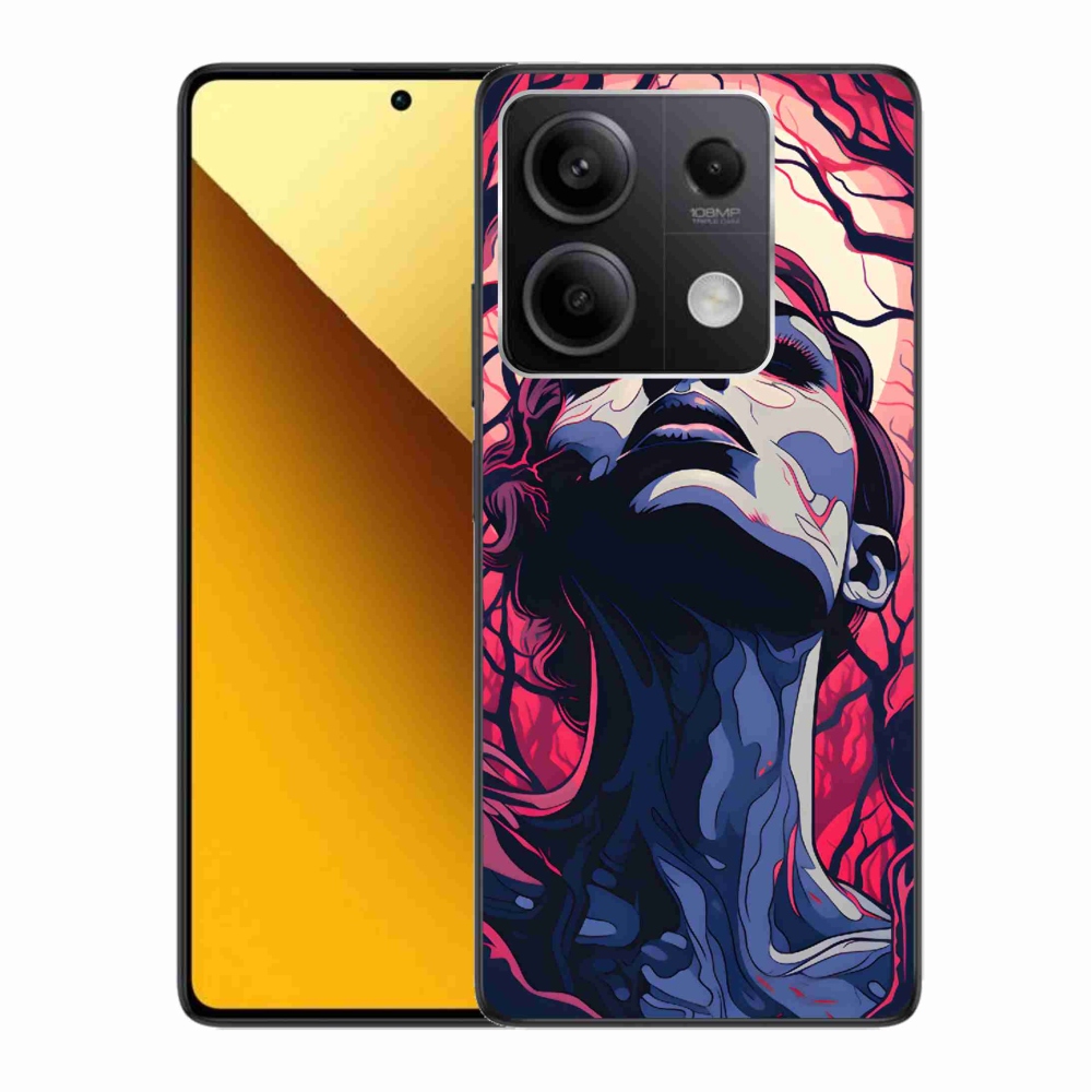 Gél borítás mmCase a Xiaomi Redmi Note 13 5G számára - absztrakt arc