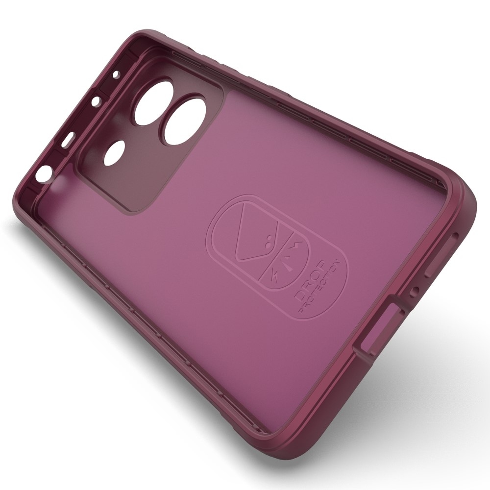 Rugg tartós zselés tok Xiaomi Poco M7 Pro 5G - bordó színben