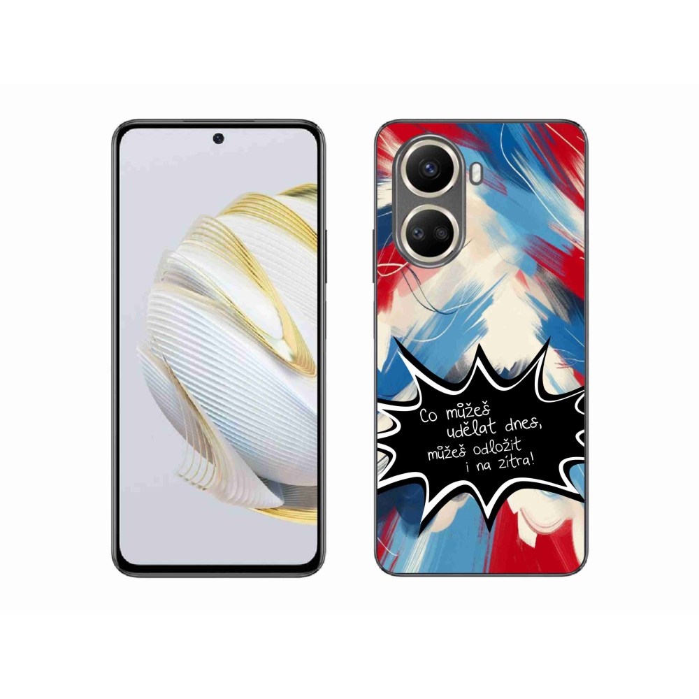 Gél borító mmCase a Huawei Nova 10 SE-hez - vicces szöveg 9 fekete háttér